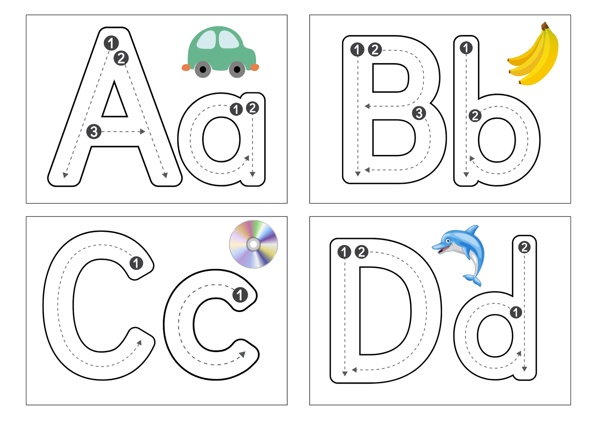 aakkoskortit lapsille