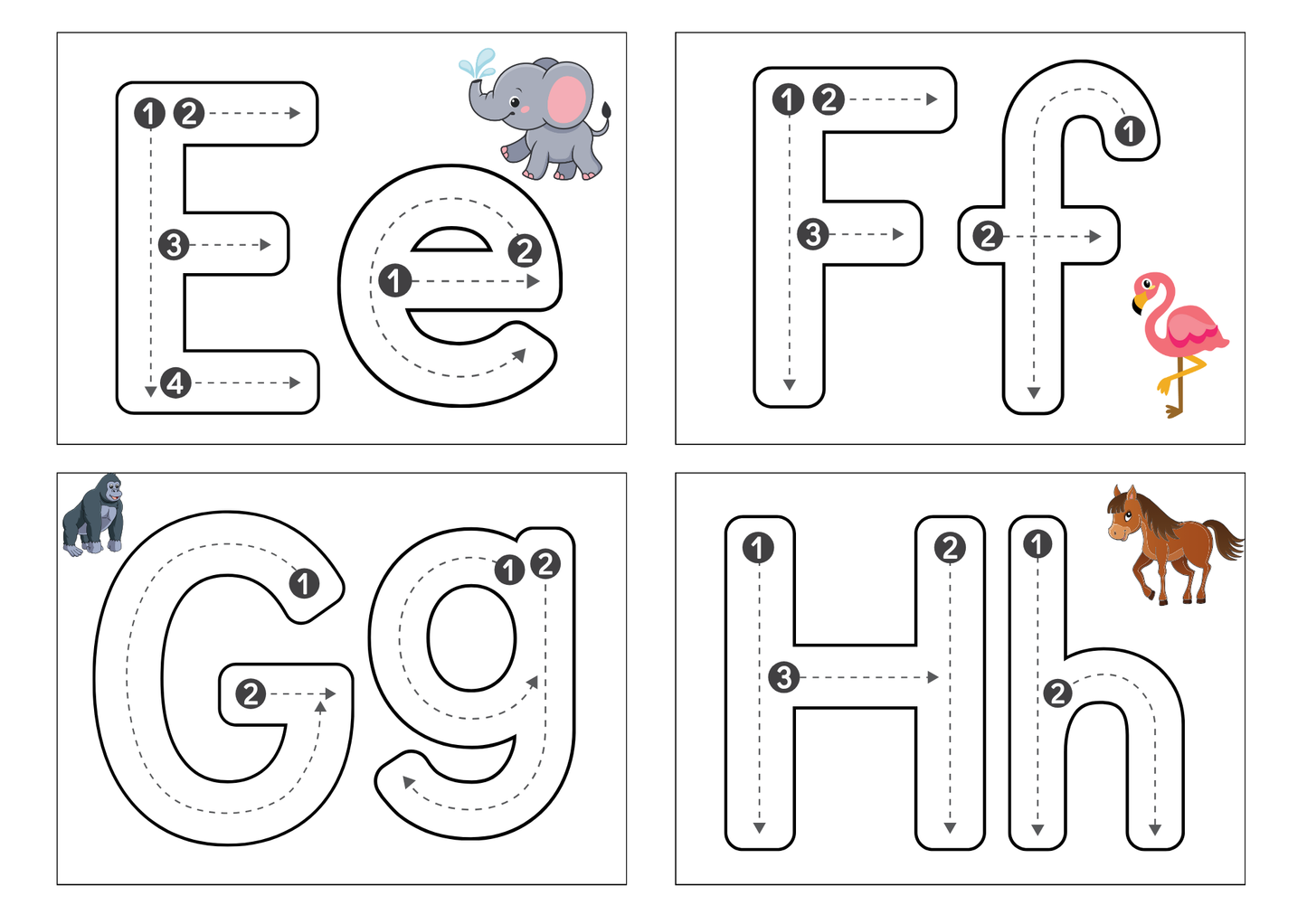 koululaisen aakkosharjoituksia