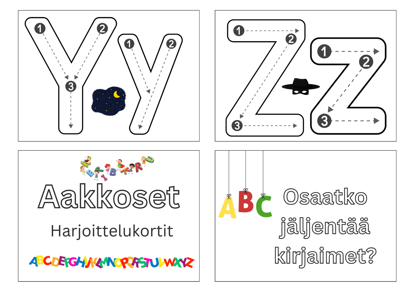 esikoululaisen harjoituksia