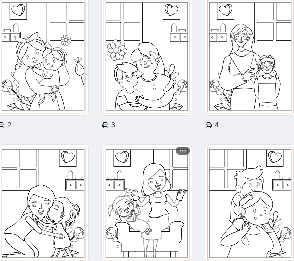 Rakkaudella äidille – Värityspaketti lapsilta äidille (PDF) 60-sivua ️❤️