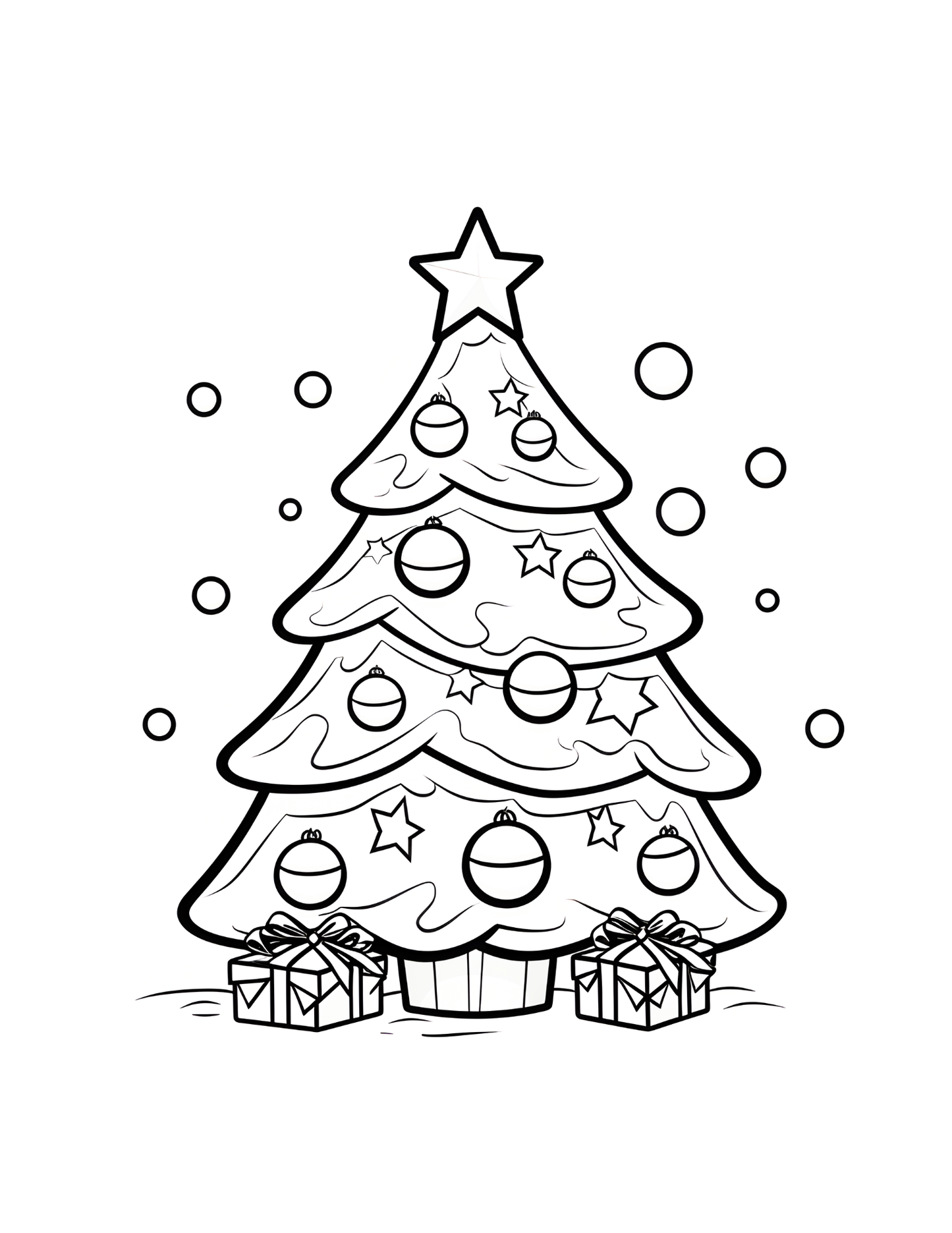 Helppo jouluinen värityskirja lapsille (PDF, tulostettava)