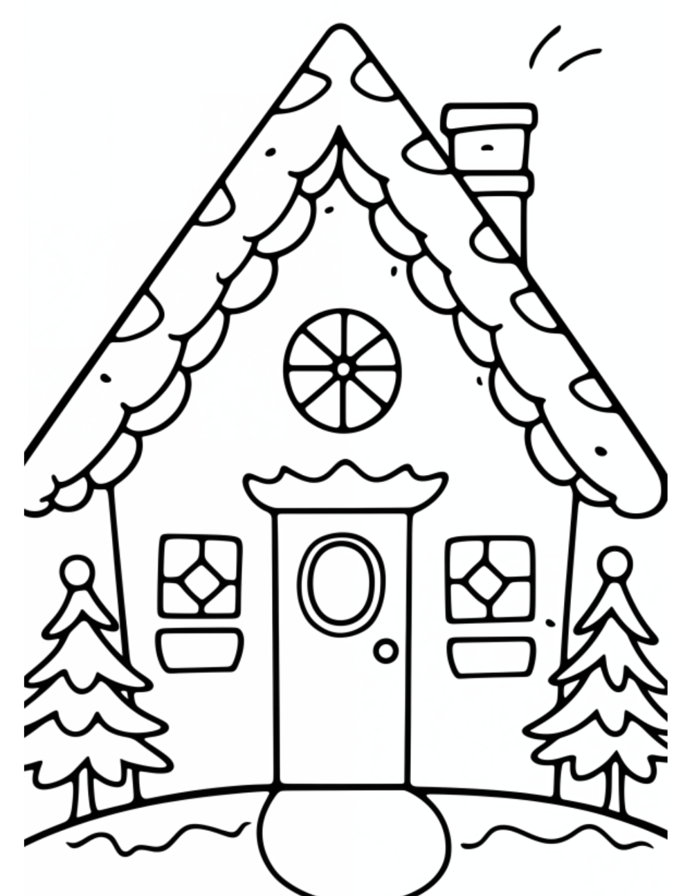 Helppo jouluinen värityskirja lapsille (PDF, tulostettava)