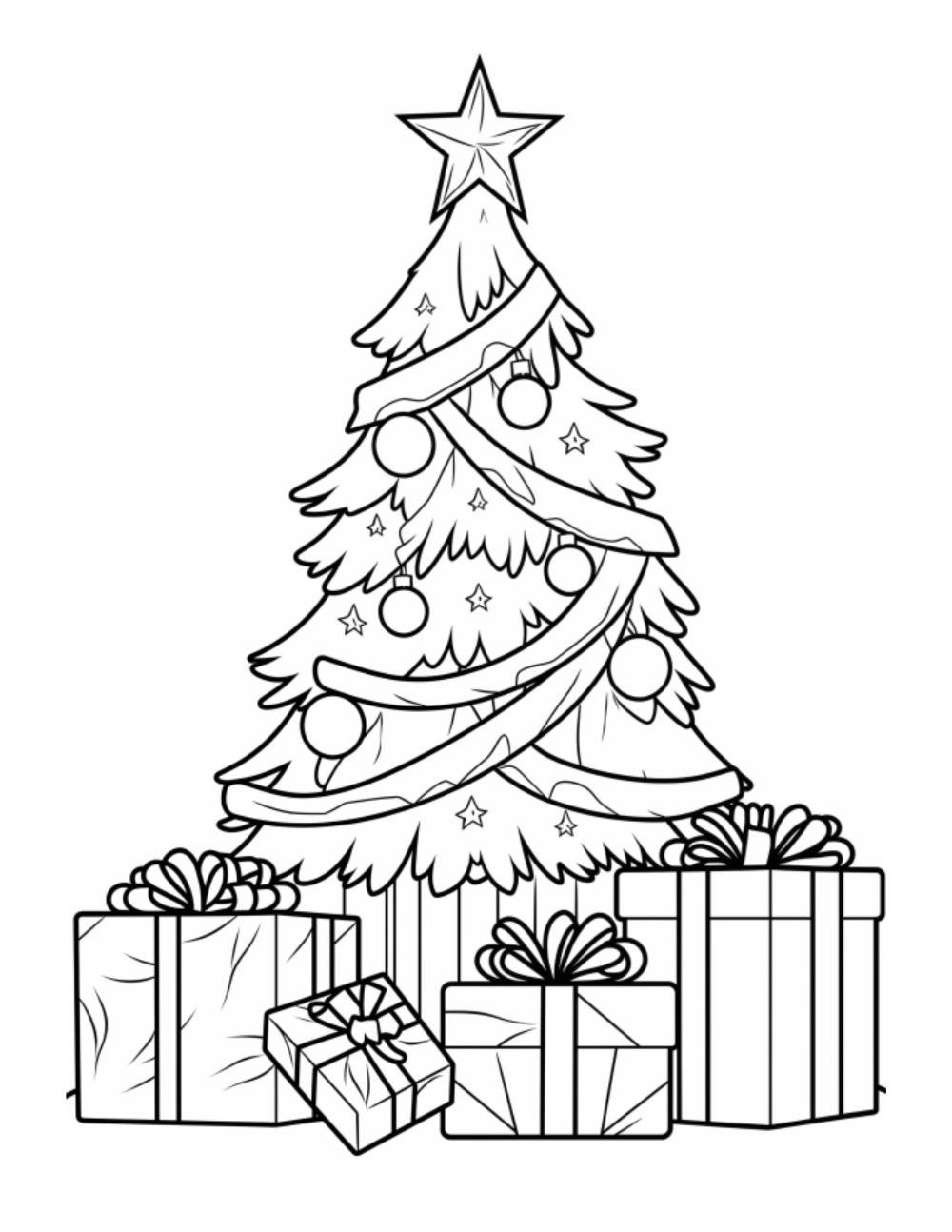 Helppo jouluinen värityskirja lapsille (PDF, tulostettava)