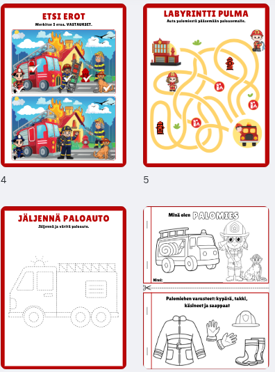 Lapsille paloasema puuhakirja