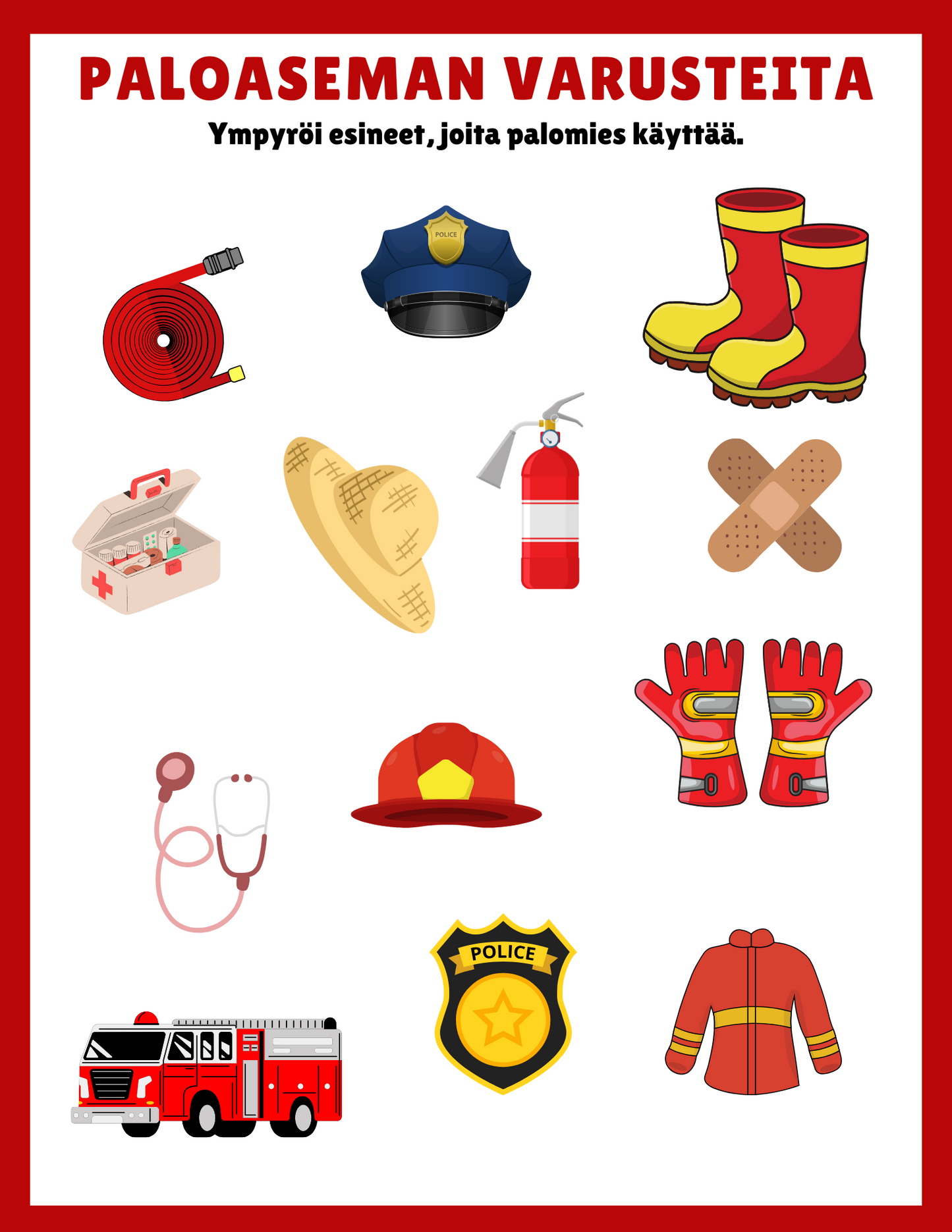 paloasema puuhakirja pienille lapsille