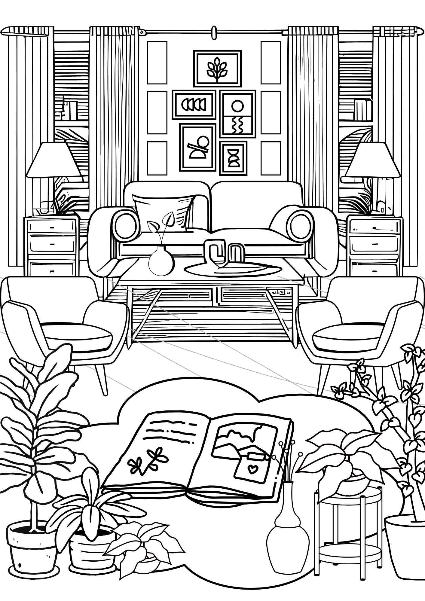 Rentoudu värittäen – Aikuisten värityssivut (15 sivua, tulostettava PDF)