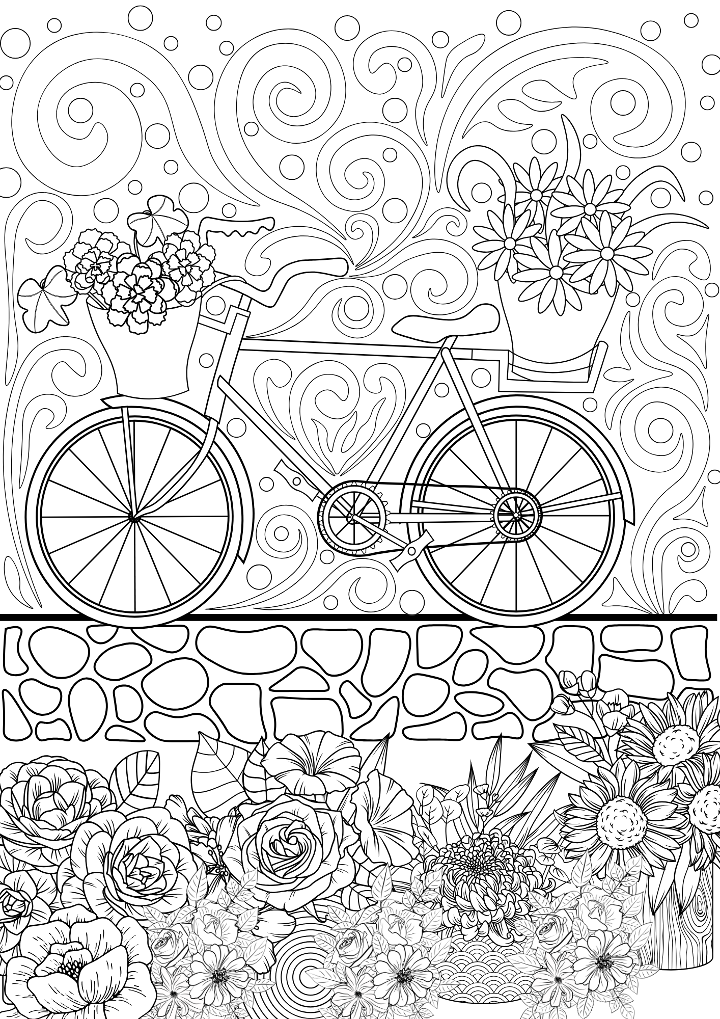 Rentoudu värittäen – Aikuisten värityssivut (15 sivua, tulostettava PDF)