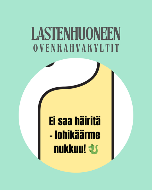 lastenhuoneen ovenkahvakyltit