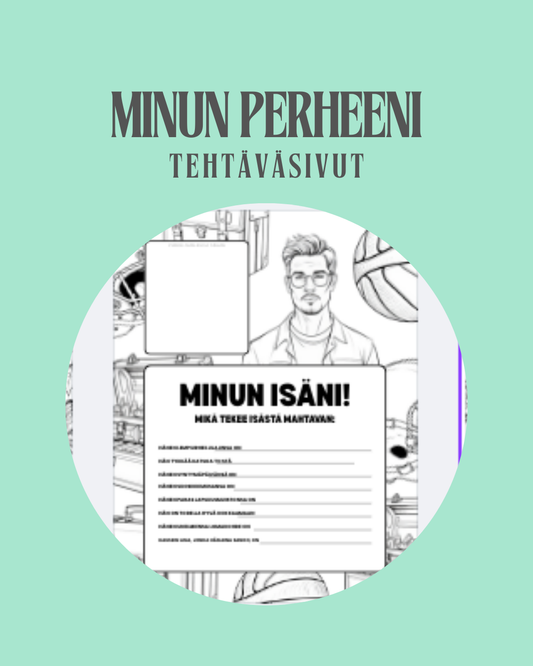 Perhehetken värityssivut – Hauskaa tekemistä ja tutustumista yhdessä – värityssivut lapsille ja perheille (PDF-ladattava) ✏️❤️