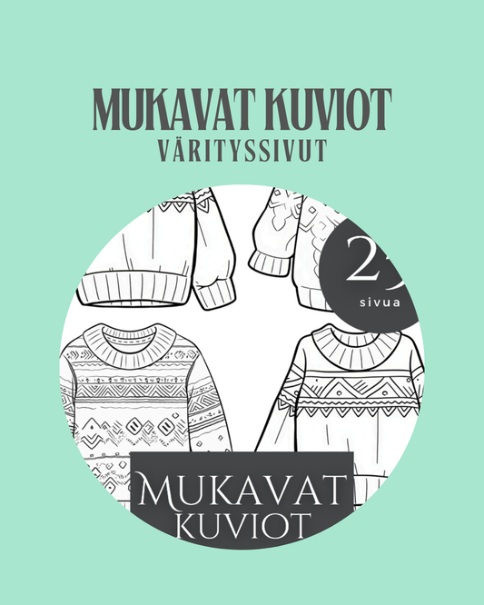 Rauhoittavat kuviot – Värityskirja aikuisille rentoutumiseen –  (PDF) 🎨