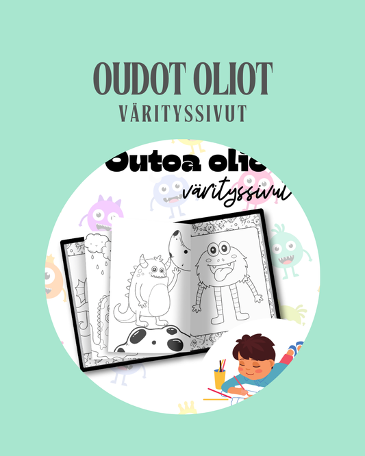 Naurettavan söpöt monsterit – Värityssivut lapsille – tulostettava PDF 👾🖍️