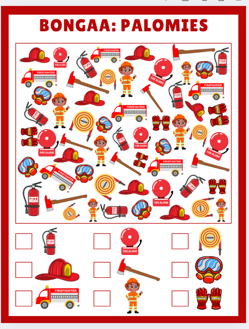 paloasema puuhakirja pienille