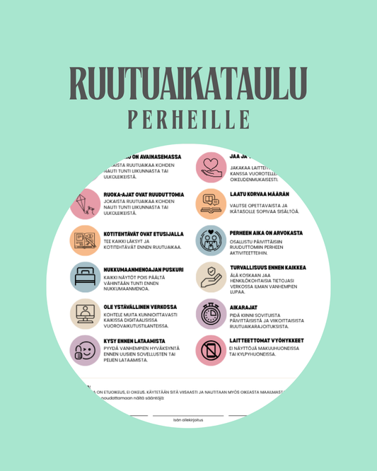 ruutuaikataulu perheille