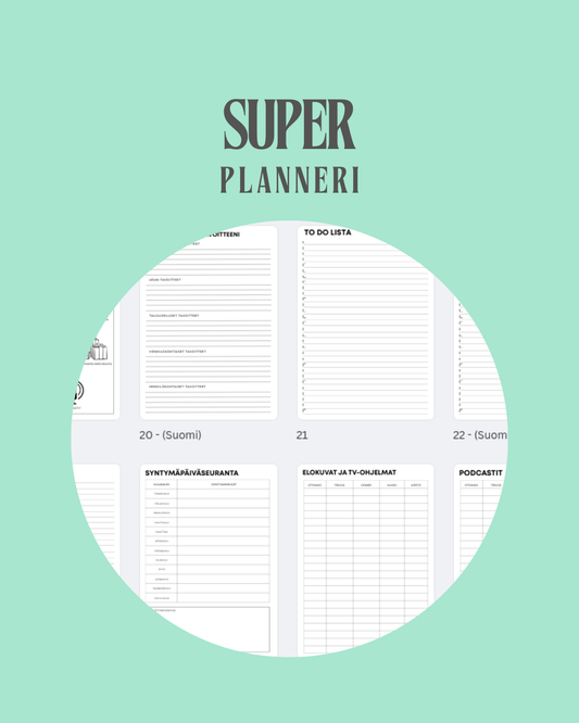 Viikkopohja arjen suunnitteluun – Täytettävä ilman päivämääriä – suunnittele elämäsi omaan tahtiisi 📝✨